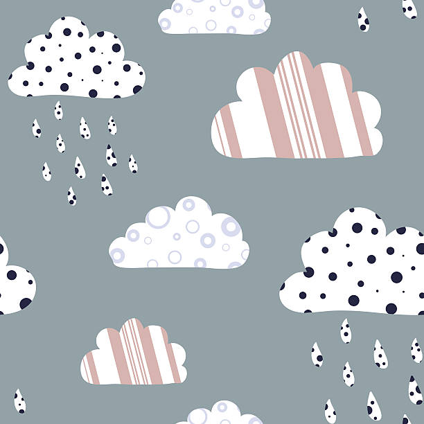 Cartoon clouds background vector art illustration