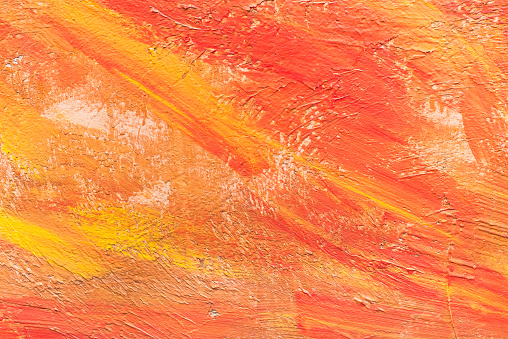 Orange color painting wall