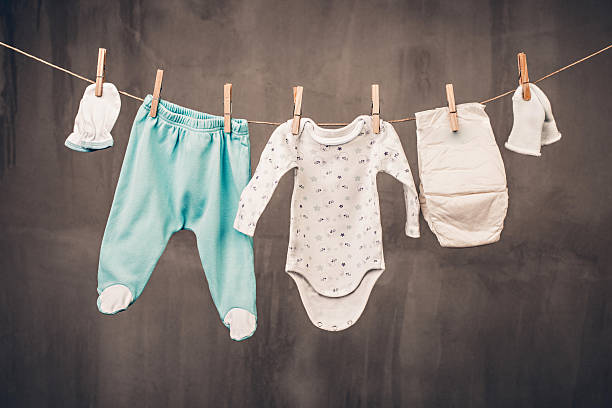 istock Clothes of a little baby 470050664