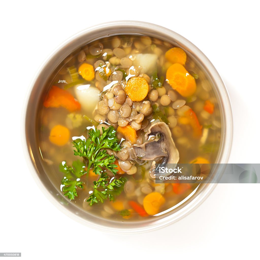 Lentil soup Lentil soup in bowl. Selective focus, shallow depth. 2015 Stock Photo