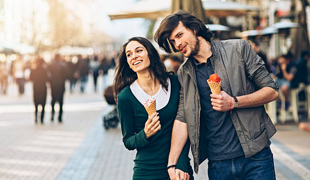 istock Young couple eating an ice cream 470054664