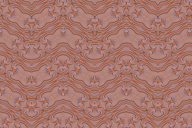 istock Carved wood wall close 470055038