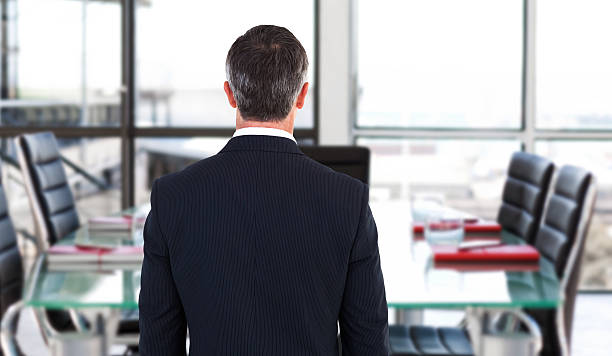 istock Rear view of an elegant businessman 470059982