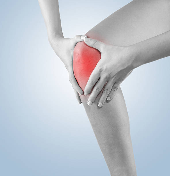 istock Pain in woman knee. 470061380