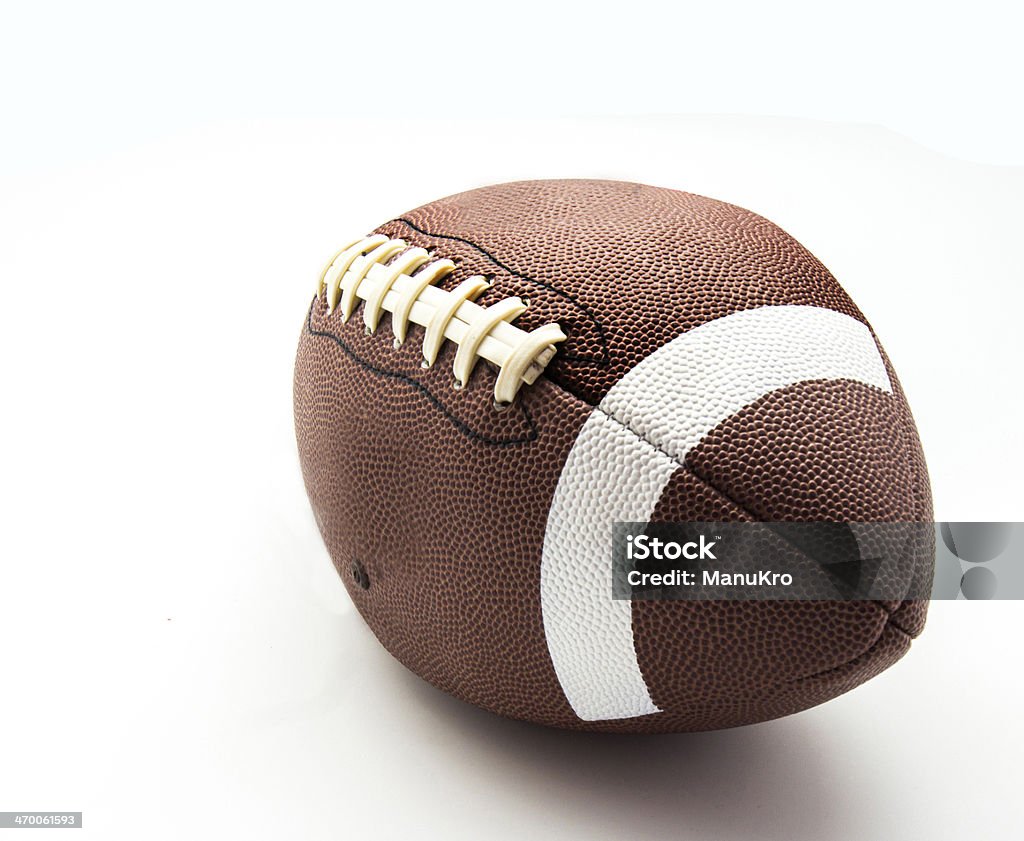 us football-ball auf weißem Hintergrund - Lizenzfrei Amerikanischer Football Stock-Foto