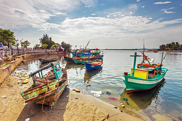 istock Fishing boats in port 470062098