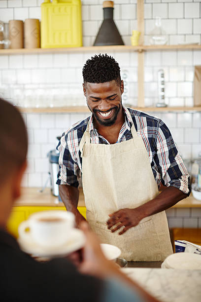 istock His coffee puts smiles on people's faces 470065472