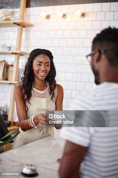 Serving The Magical Potion Of Coffee Stock Photo - Download Image Now - 2015, Adult, Adults Only