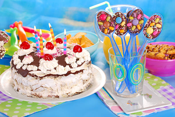 istock chocolate spoons and torte for birthday party 470067825