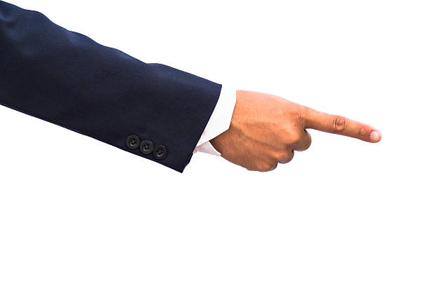 istock isolated hand pointing to something with clipping path 470068201