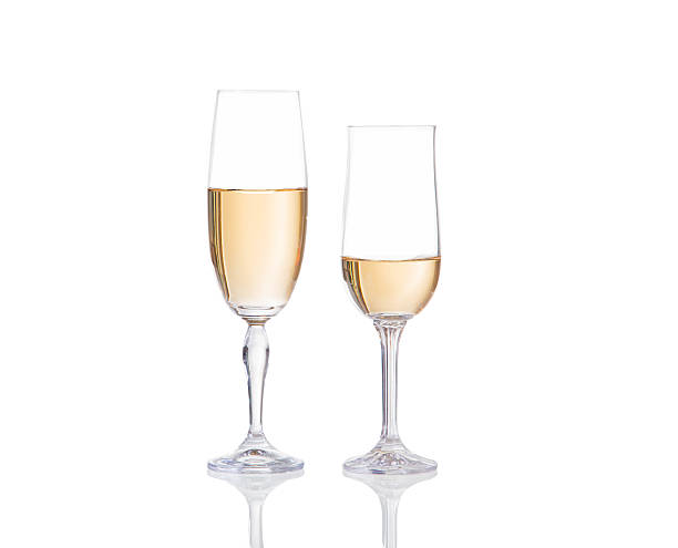 istock Two glasses of champagne. Isolated on white backgroun 470070094
