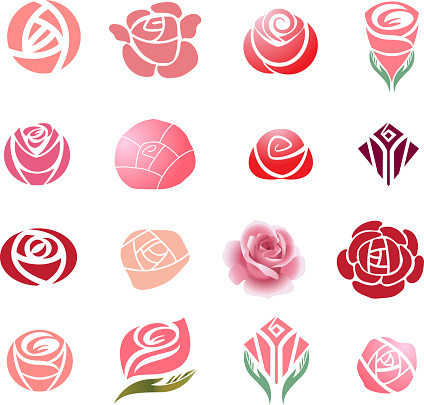 Design Elements Clip Roses Roses Design Elements Stock Illustration - Download Image Now - 2015 ...