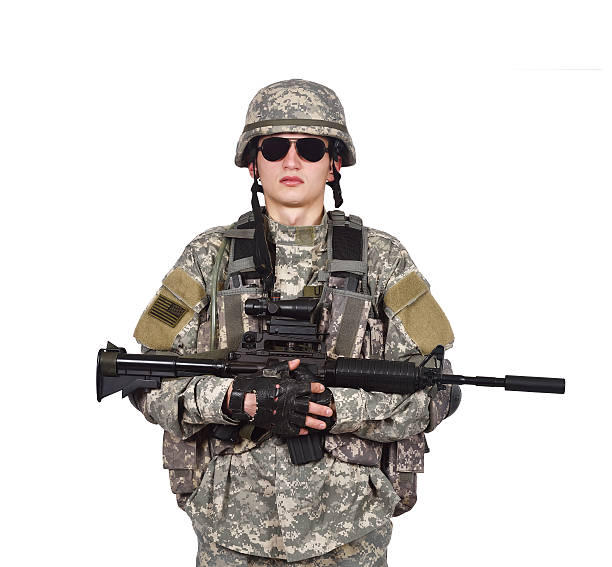 istock US soldier holding rifle 470075848