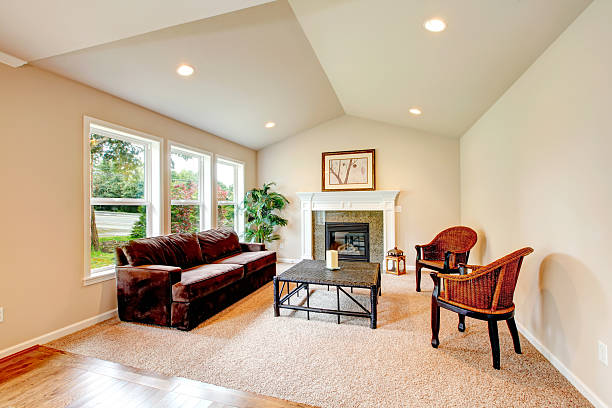 istock Charming tropical living room 470078933