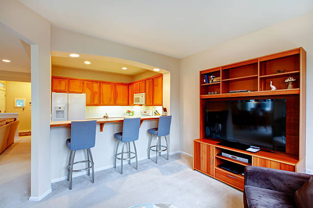 istock Kitchen and living room design 470079023