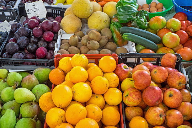 istock Fruits at a market 470082064