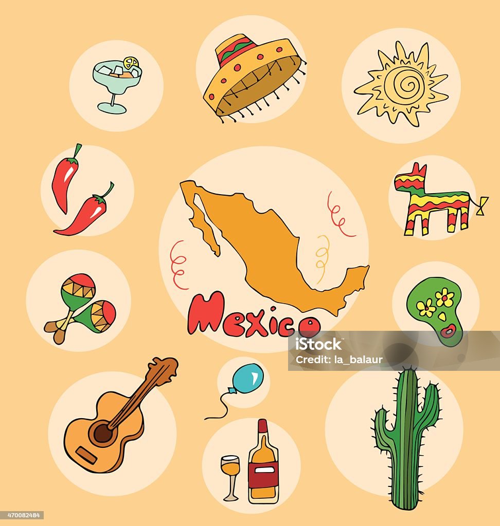 The Set Of National Profile Of The Mexico Cartoon State Of The World  Isolated Stock Illustration - Download Image Now - iStock