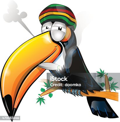 istock jamaican toucan cartoon 470083446