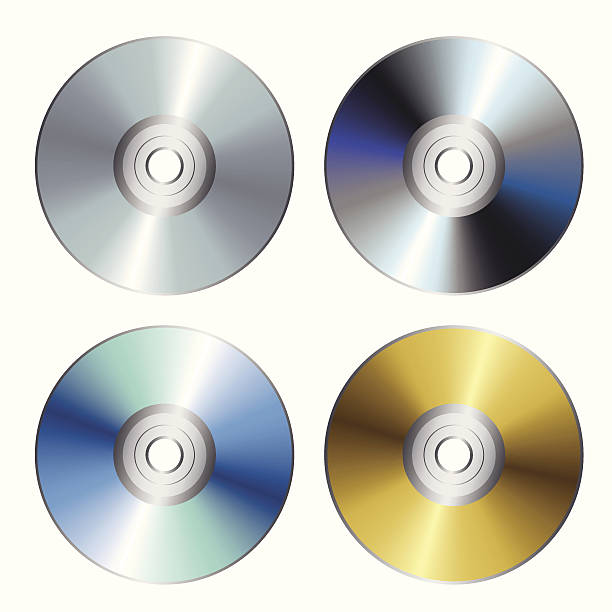 illustrazioni stock, clip art, cartoni animati e icone di tendenza di compact disc - cd cd rom dvd technology