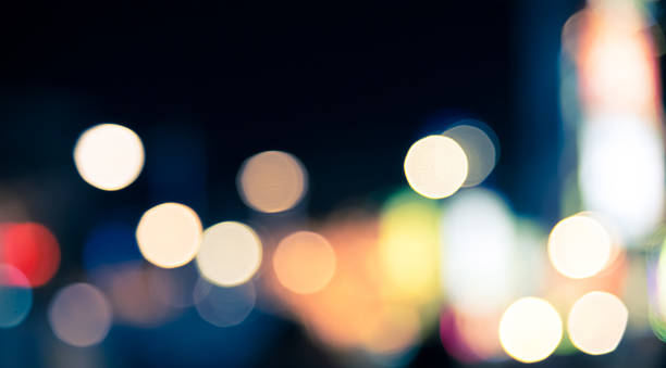 istock Defocused blur bokeh of city at night 470084080