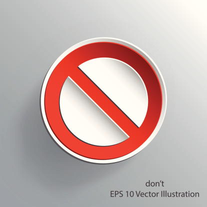 Do Not 3d warning sign paper design eps 10 vector illustration