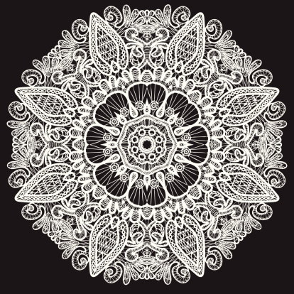 Abstract circle lace pattern.