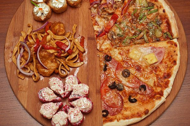 pizza and sushi f