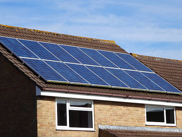 istock Image of solar powers on modern roof / rooftop, green energy 470092248