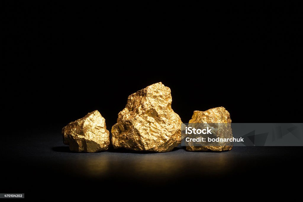 nuggets gold Closeup of big gold nuggets Gold - Metal Stock Photo