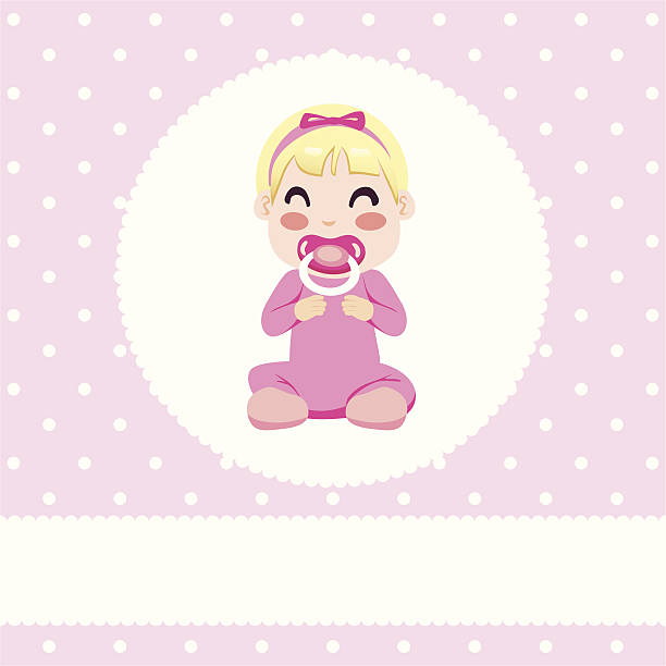 baby девочка design - baby clothing its a girl newborn baby goods stock illustrations