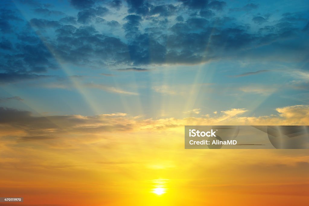 sunrise and cloudy sky beautiful sunrise and cloudy sky Sunrise - Dawn Stock Photo