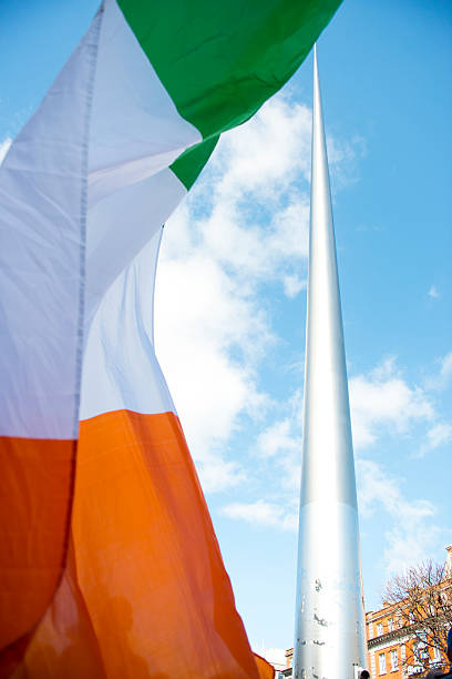 istock Irish flag at the Spire Dublin 470112100