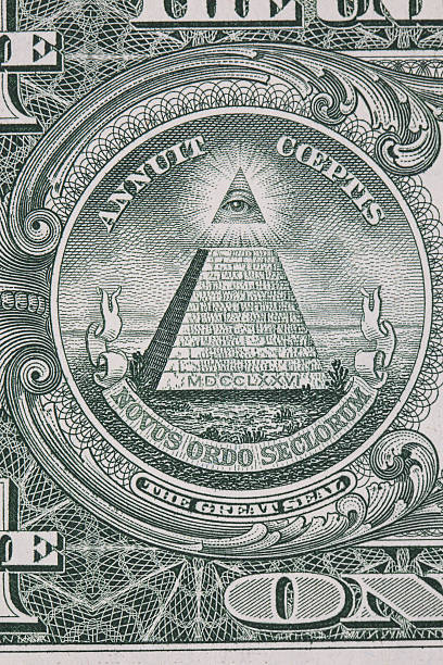 istock Part of one dollar note with great seal macro 470112142