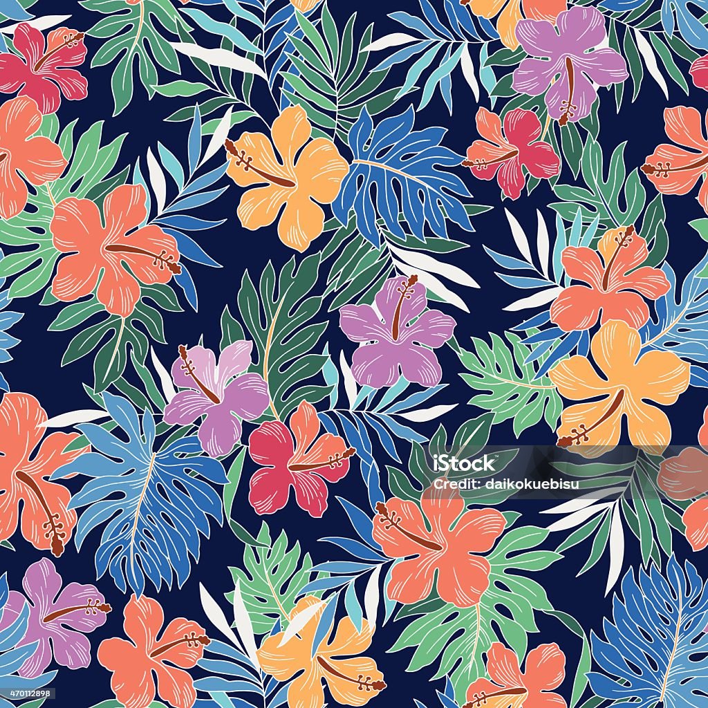 패턴 하비스쿠스 하와이안 셔츠에 대한 스톡 벡터 아트 및 기타 이미지 - 하와이안 셔츠, 0명, 2015년 - Istock