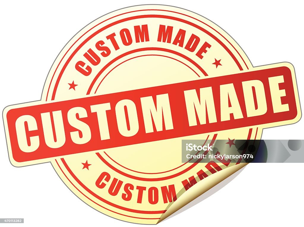 Made Label Custom Made Label Stock Illustration - Download Image Now - 2015, Art ...