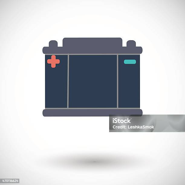 Battery Flat Icon Stock Illustration - Download Image Now - 2015, Battery, Cadmium