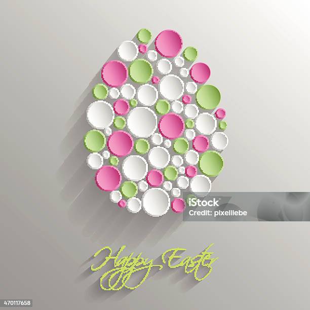 Happy Easter Vector Stock Illustration - Download Image Now - 2015, Abstract, Animal Egg