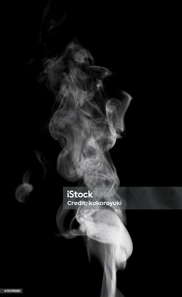 steam steam on black background Black Background Stock Photo