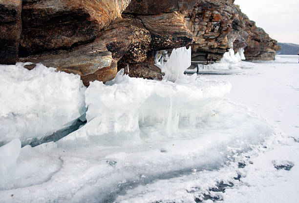 istock Winter. Ice on the surface of Lake Baikal. 470120644