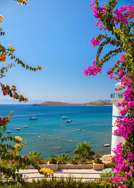 istock Lighthouse overlooking the sea in Turkey 470121384