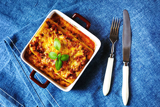 istock Italian Food. Lasagna plate. 470121978