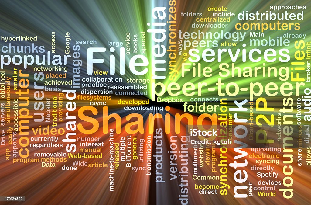 File System Wordcloud File Sharing Wordcloud Concept Illustration Glowing Stock Photo ...