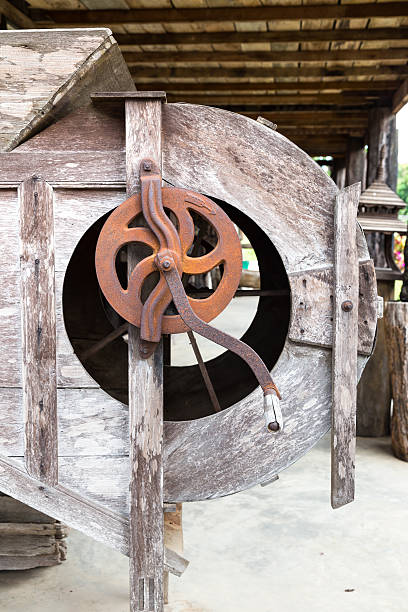 istock Close up of old Asian style rice mill 470125605