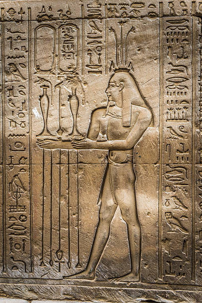 istock Ancient well preserved original Egyptian hieroglyphs 470128412