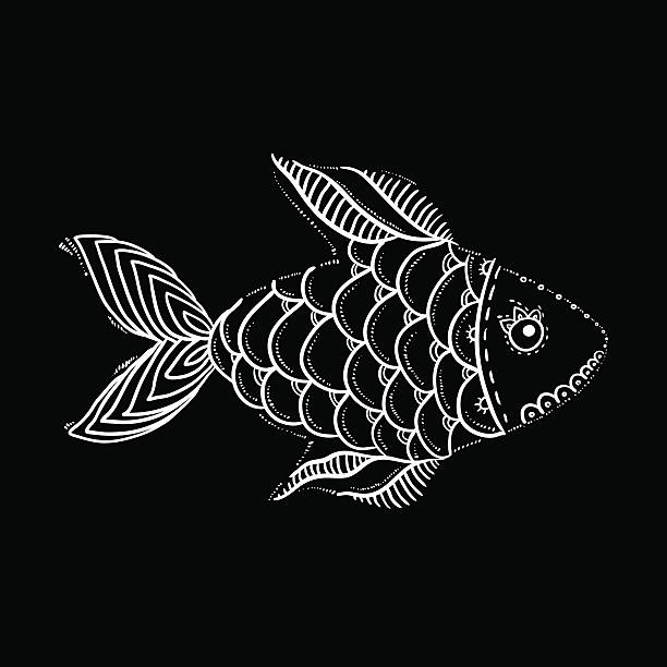 180+ Black And White Striped Fish Drawings Stock Photos, Pictures ...