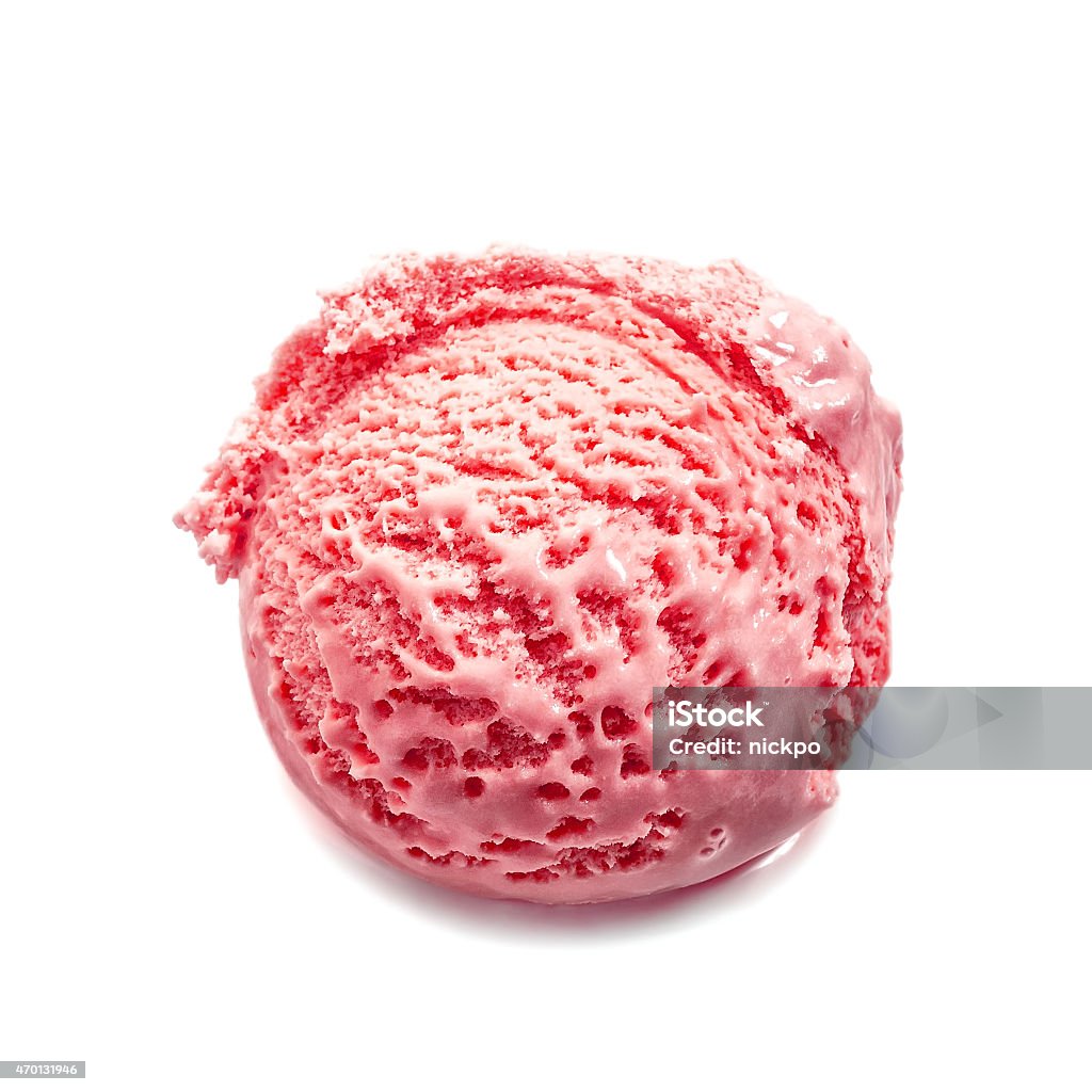 berry natural ice cream scoop close-up isolated berry natural (not fake) ice cream scoop close-up isolated on white background Ice Cream Stock Photo