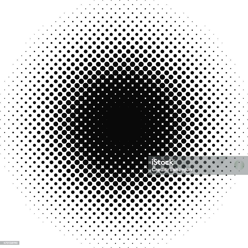 Halftone Drawn In Halftone Stock Illustration - Download Image Now - Half Tone, Circle ...