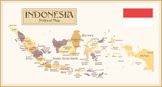 Indonesia - Retro Map