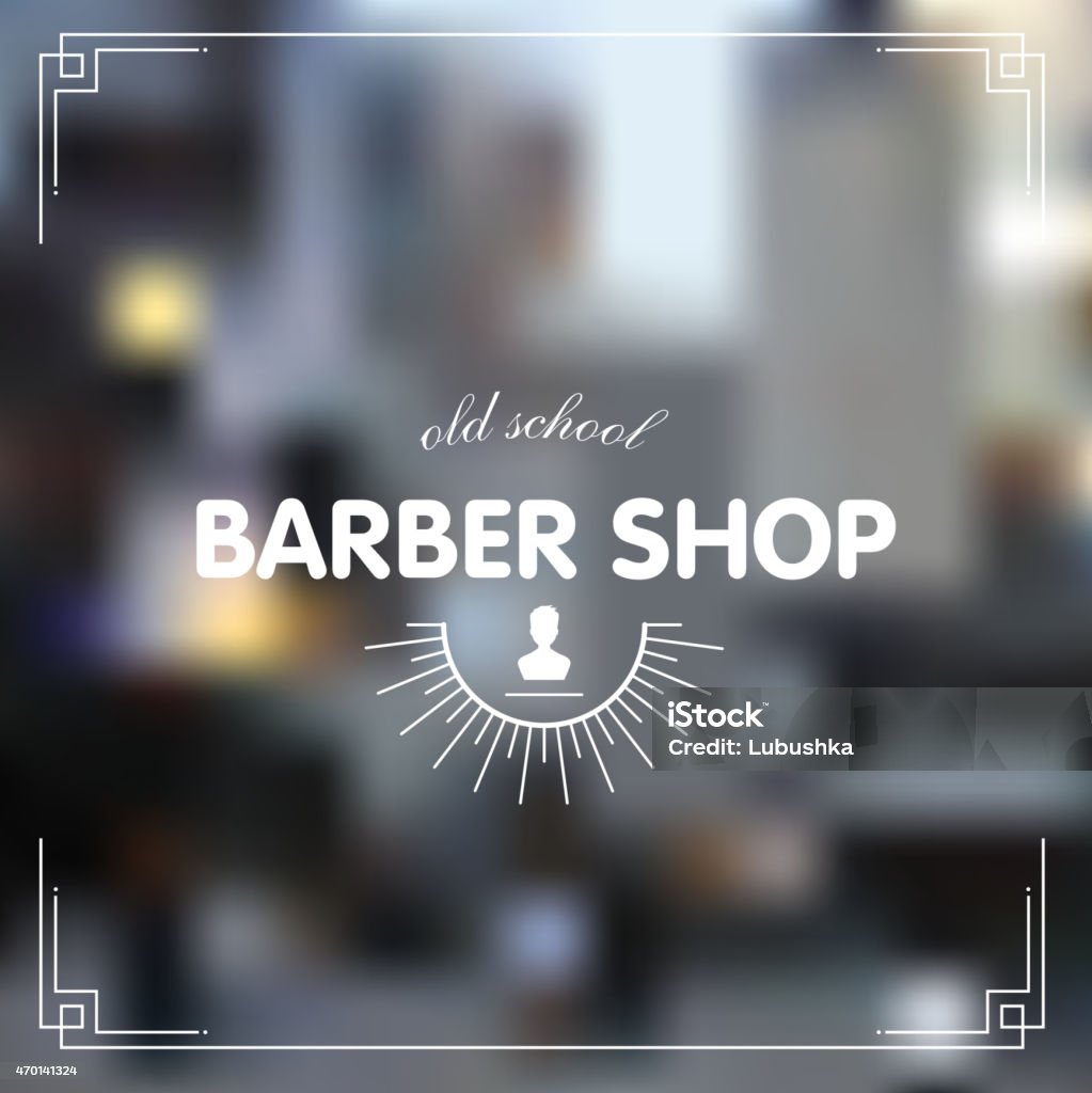 Barber shop Barber shop icon  on blurred background Barber stock vector