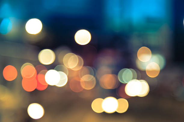 istock Abstract background of bokeh light at city night 470141874